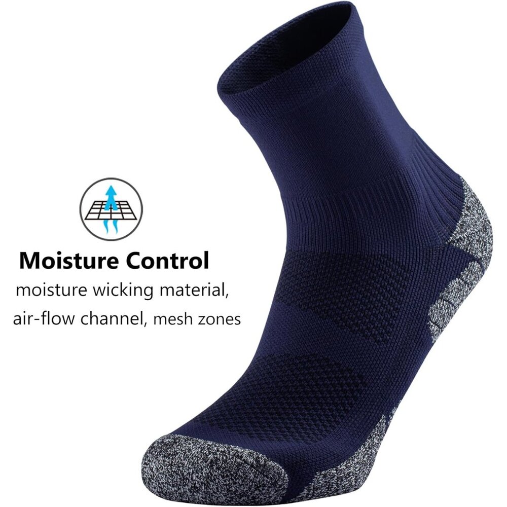 Compression Athletic Quarter Socks Cushioned For … - image 5